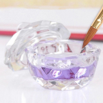Kuulus Beautyful Lady Art n&otilde;ude tass akr&uuml;&uuml;lile kaanega Vedel pulber Dappen Clear Styling Tool