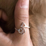 BLUELANS RINGS &Otilde;&otilde;nes Love Dog Reguleeritav R&otilde;ngas S&uuml;dame Avanev K&auml;par&otilde;nga Ehted Koeraomanikule