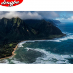 Full Drill Teemantmaali maastik Teemantkunst Mosaiik Pastoraalne Tikand Portree Kodukaunistus 20X30CM