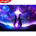 T&auml;ispuurimise &uuml;mmargune teemantmaaling 5D tuletorn teemantkunst tikandid maastiku mosaiik kodukaunistus 20X30CM