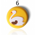 6 komplekti Cartoon silikoonist ukse kokkup&otilde;rkevastane pad paksendatud seinaga uksek&auml;epide kaitsepadi laua nurgaukse tagumine polsterdus vaigistav ja p&otilde;rutuskindel 1