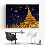Teemantv&auml;rvimine Ristpistes Teemanttikandid 5D DIY Mosaiic Full Drill Decor koduks 20X30CM