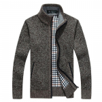 Talvekampsun Meeste Kampsun Velvet Paksud vabaaja Topid Lahedad soojad riided Meeste kampsun L kohv