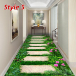 Homedo 11Styles 3D elutoa vaibad siseruumides sissep&auml;&auml;su uksematt Voodiala Vaip Lilled Rohutaimed K&ouml;&ouml;k Koridori Vaibad Vaip 60x200cm