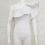 Naiste seksikas &uuml;he &otilde;laga Lotus Leaf Lace &uuml;hev&auml;rviline &otilde;hukese sobivusega kombinesooni ujumistrikoo L valge