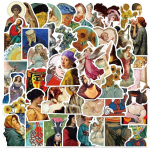 50 tk Kuulsad Kunst Inimesed Kleebised Vin&uuml;&uuml;l Veekindlad Kleebised Lastele S&uuml;learvuti Telefoni M&auml;nguasja Kleebised Arvuti Mootorratta kleebis