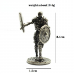 Valge vask surnud luukere Leegion S&otilde;durid Figuurid Miniatuurid T&ouml;&ouml;laua kaunistused Vintage metallist kujude kaunistused M&auml;nguasjad Sword Shield