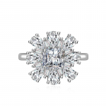 SACE GEMS Klassikaline vasesulamist tsirkoonist s&otilde;rmus Naiste ehted Pulmalubaduse peokingitus open roosa