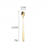 [i Cafilas][CSlusikas] Roostevabast terasest pikk kohvi-tee lusikas Magustoit Segamislusikas Kruus Kohv S&ouml;&ouml;giriistad Euroopa stiilis lauan&otilde;ud 1PC kuld