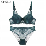 DKGEA seksikas aluspesukomplekt naiste pitsist rinnahoidja Push Up rinnahoidja 70B must