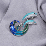 Blucome Armas Loom Kahekordne Sinine Delfiin Kuju Pross Email Ehten&otilde;elad Naiste Riietus Sallikott Multifilmi Aksessuaarid M&auml;rk sinine