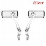 Uus ratta tahavaatepeegel, 1 paar reguleeritavad universaalsed jalgratta tahavaatepeeglid valge