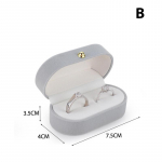 Velvet Trinket Box Ring Box Ehted Organiser Double Rings Boxjewelry Box
