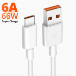 6A &uuml;likiire laadija kaabel USB-t&uuml;&uuml;pi C 66W laadimisandmejuhe Xiaomi Samsung Huawei OPPO jaoks 1M valge