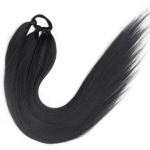 LISI HAIR Pikad jaki punutised hobusesabapikendused s&uuml;nteetilised juuksepaelad poksipunutised mustad kummipaelaga kummipaelaga &scaron;ignoni saba &uuml;mber 65 CM