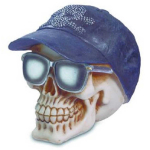 Les Tr&eacute;sors De Lily [A3295] &ndash; vaigust kujuke  Skull  sinine valge (kivist kork) - 16 cm sinine