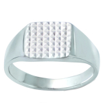Meeste h&otilde;bedane m&auml;rgis&otilde;rmus  Charles , h&otilde;bedane (roodiumiga kaetud) - 9x8mm 58 h&otilde;be