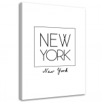 L&otilde;uenditr&uuml;kis pealdis New York 40x60 must/valge