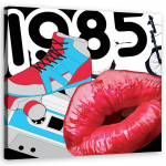 L&otilde;uenditr&uuml;kk Red Lips Pop Art 30x30 punane