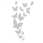 (Nikita) Kombineeritud liblikas 3D kolmem&otilde;&otilde;tmeline peegelseinakleebis Kodukaunistus One Size