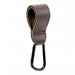 1/2tk PU-nahast beebikoti jalutusk&auml;ru konks jalutusk&auml;ru tarvikud Mummy lapsevanker Multifunktsionaalne jalutusk&auml;ru konks 360 kraadi p&ouml;&ouml;ratav One Size&1pc must