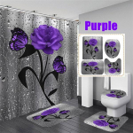 Veekindel Vannitoa Du&scaron;ikardin Lilled Vannikardinakomplektid WC kate Vannimatt Vaibade komplekt Kodusisustus Vannitoatarvikud Vannitoa mask