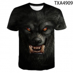 3D T-s&auml;rk Wolf Uus Suvine Meeste Naiste Laste Vabaaja L&uuml;hikeste Varrukatega Moodne tr&uuml;kis T-s&auml;rk Topid Poisid T&uuml;drukud Lapsed Lahedad T-s&auml;rgid XL