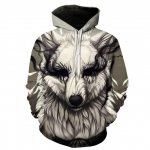 Butterfly and Wolf 3D Print Hoodies Meeste vabaaja loomade mustriga kapuutsiga pusa pikkade varrukatega pullover Unisex s&uuml;gisriided XXXXXL