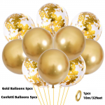 10 tk Globos Confetti Lateks &otilde;hupallid Pulmakaunistus Baby Shower S&uuml;nnip&auml;evapeo Dekoratsioon Selge &otilde;hu &otilde;hupallid S&otilde;brap&auml;evaks 12 inch kuld