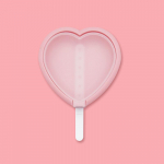 DIY silikoonist j&auml;&auml;tisemasinate vorm PP kaane ja kleebistega Lovely Heart popsicle valmistaja