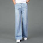 Meeste laienevad teksad saapakaelusega laienevad l&otilde;dvad k&otilde;rge v&ouml;&ouml;kohaga meeste disainer klassikalised denim teksad 29 helesinine v&auml;rv