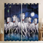 Hobuse pimendavad kardinad magamistuppa Loomade kardinad elutoas Curtin kodukaunistuseks K&otilde;rge varjutus (70&ndash;90 %)2 Paneel W53.5 X H114cm X 2