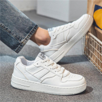 Valged tossud Trend Fashion Lace Up Sobivad PU-nahast vabaaja mugavad jalan&otilde;ud 39-44 39 valge