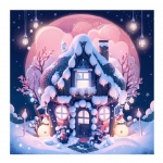 5D Teemantmaal Uus Saabumine Ristpistes Muinasjutt Lumine maja Rhinestones Mosaiik Tikand Kodukaunistus Lastele Kingitus Full Round 20x20CM