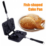 Jaapani kleepumatu taiyaki kalakujuline k&uuml;psetusn&otilde;u vahvlipann 2 vormiga koogik&uuml;psetust&ouml;&ouml;riistad