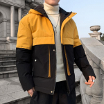 Suure suurusega meeste s&uuml;gis- ja talvine &otilde;mblusega paksendatud kapuutsiga polsterdatud jope L sinine