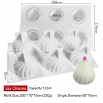 Sibula silikoonvorm DIY k&auml;sitsi valmistatud koogivorm &scaron;okolaaditarretisega Fudge k&ouml;&ouml;k Suit valge