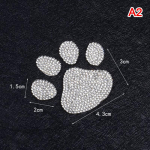 Autokleebised Crystal Paw Print Liblikas Bling Teemantkivi autoakna mootorratta s&uuml;learvuti DIY kaunistamiseks A1