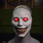 Uusim Halloweeni maskeeringu &otilde;udusmask Cosplay lateks valge silmadega deemoni mask Style-B