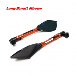 Universaalne CNC alumiiniumist mootorratta juhtraua tahavaatepeeglid Sinine peegeldusvastane peegel HONDA YAMAHA SUZUKI Scooter KTM jaoks Long-Small-BK