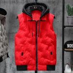 Meeste talvised varrukateta jakid, kapuutsiga 2023, uus mood, s&uuml;gis t&otilde;mblukk, k&uuml;lmvest Korea stiilis tikandiga meeste &uuml;ler&otilde;ivad L must