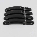 For Ford Transit Connect 2013-2018 Accessory glossy black Carbon fibre pattern car side Door Handle Covers Trim 2014 2015 without smart entry