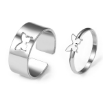 Butterfly Ring Punk Fashion kullast ja h&otilde;bedast liblikate avamiss&otilde;rmus meeste ja naiste &otilde;&otilde;nsate loomade s&otilde;rmuse aastap&auml;ev kuld