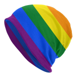 LGBT Pride S&uuml;da Lontsis M&uuml;tsid Naised Unisex Vikerkaare Mustriga Tr&uuml;kk Lahedad Kudumism&uuml;tsid Pealuu M&uuml;tsid V&auml;ljas Suusatamiseks Skullies Beanie Hat
