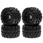 Kaugjuhtimispuldiga roomik kummist auto oranžid rehvid 120*72*69mm 4tk Kyosho Hpi Trax4 asendus BJM315 must