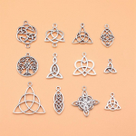 Amuletid Ehete tarvikud Triquetra Knot Materjalid Vintage 12tk/komplekt