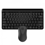 Juhtmeta Punk Retro klaviatuuri hiirekomplekt 2,4 g s&uuml;learvutile Mac PC-televiisor minimultimeediumiklaviatuuri kombineeritud s&uuml;learvuti tarvikud must