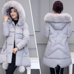 Naiste moodne talvejope karusnahast krae kapuutsiga puuvillane mantel naistele, soe A Word Mantli t&uuml;&uuml;pi jakk L hall