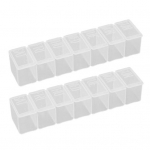 Tahvelarvutikarbid 7 sektsiooniga panipaik Avatud pandlaga disain N&auml;htavad pillide hoidikud kontorisse