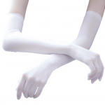 1 paar kindaid, &otilde;huke v&otilde;rk, l&auml;bipaistev lavaesinemine, postitants, t&auml;iss&otilde;rmed, hingavad pehmed, libisemisvastased &uuml;hev&auml;rvilised pruudi pulmakindad valge